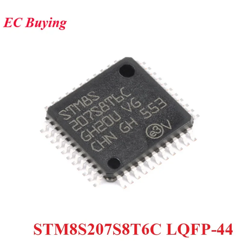 STM8S207S8T6C STM8S207 STM8 STM8S 207S8T6C LQFP-44 ARM 24MHz 64KB Flash 8bit Microcontroller MCU IC Controller Chip New Original