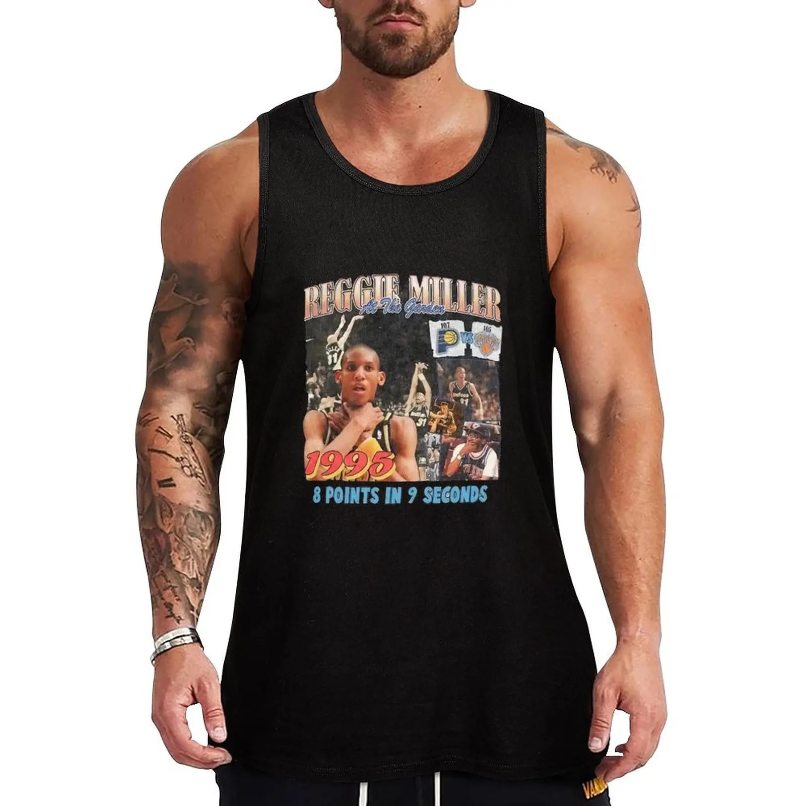 

REGGIE MILLER retro Tank Top Gym wear muscular man cotton t-shirts man mens gym clothes