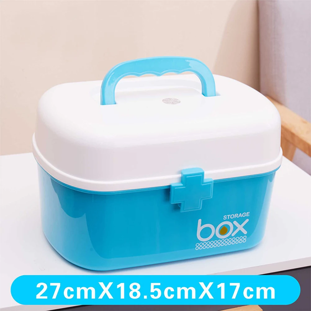 

Storage Box First Aid Kit Medicine Organizer Household Container Case Baby