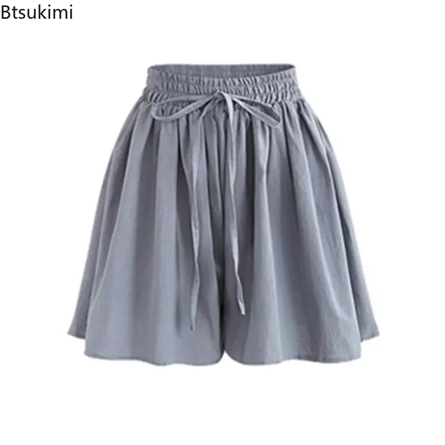 2025 Women's Summer Casual Wide Leg Shorts Oversized High Waist Loose Short Female Short Pants Summer Wear Chiffon Shorts M-8XL