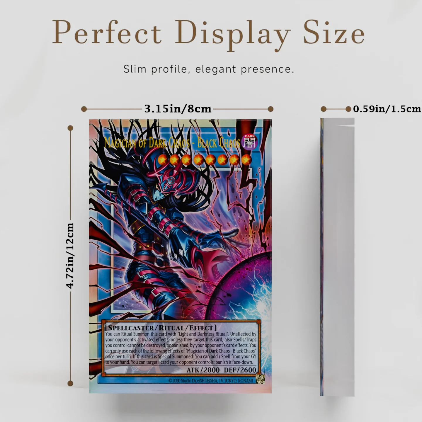 Yu-Gi-Oh YGO Magician of Black Chaos Clear Acrylic Block Anime Goods Desktop Ornament Anime Desk Decor Collection Gift