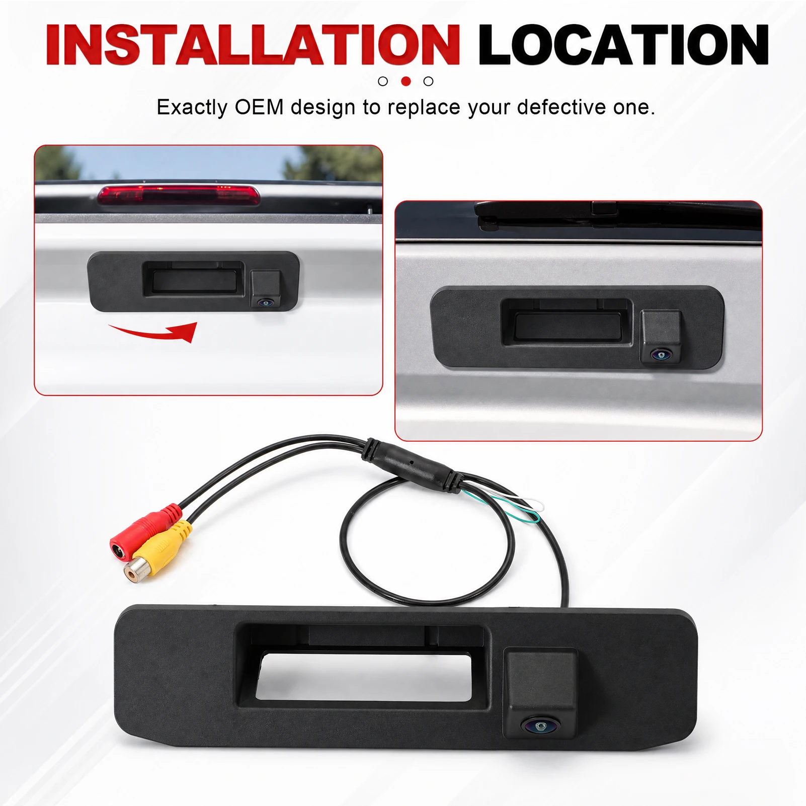 

Car Rearview Camera For Mercedes Benz A Class GLA CLA X156 C117 W176 Backup Trunk Handle WaterProof Reverse Parking Camera