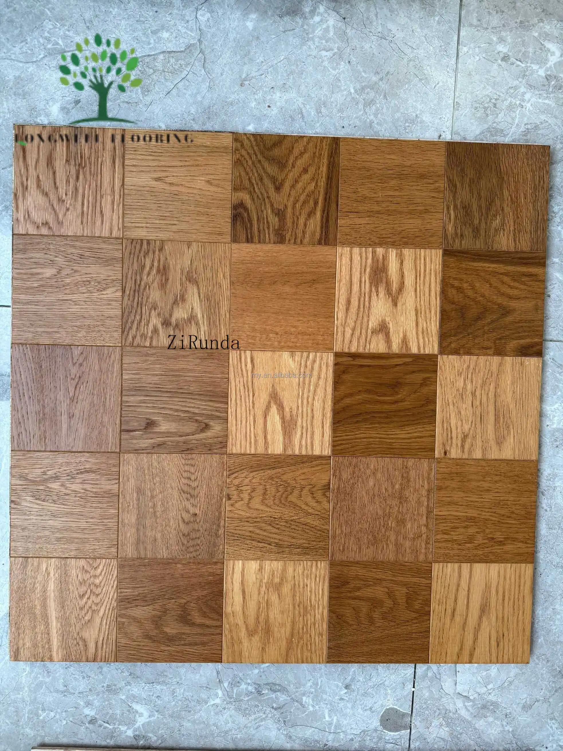 نسخة مخصصة الحديثة الفاخرة 15mm البلوط هندسية الباركيه الطابق رقعة الشطرنج نحى الحرفية الحياة المنزلية #3