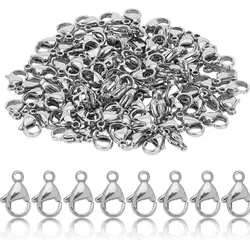 20pcs Stainless Steel Lobster Clasp Fastener Hook Lock for DIY Necklace Bracelet Jewelry Making Supplies Materials Accessories