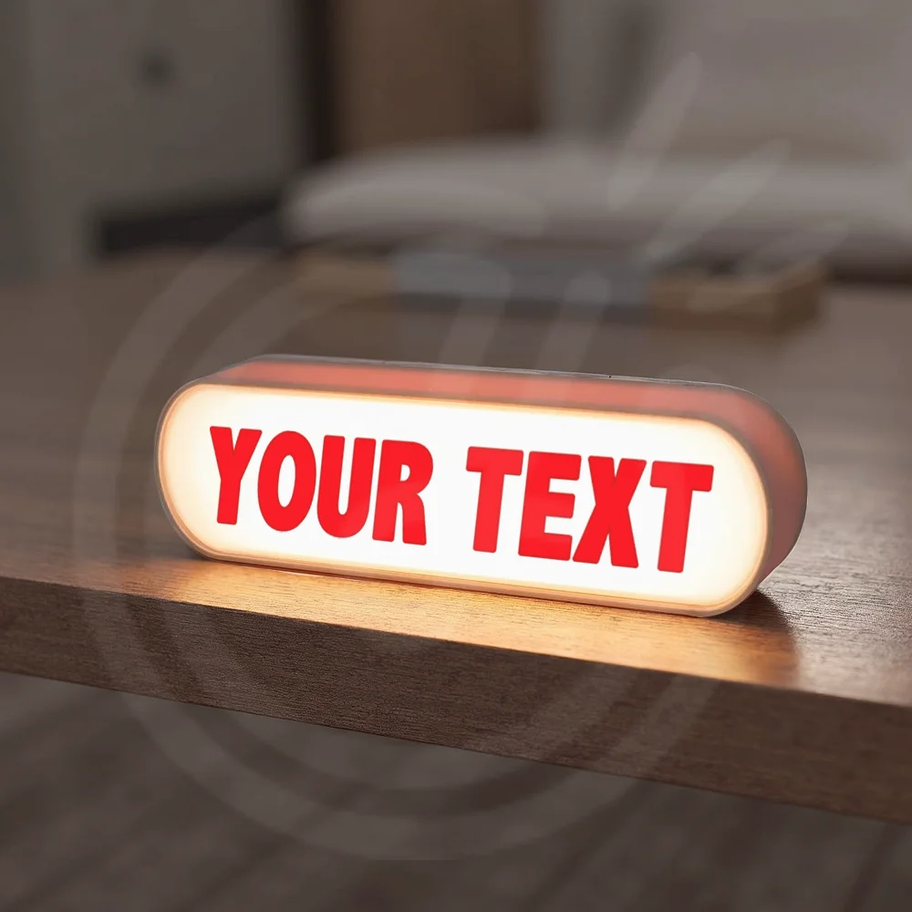 نص مخصص LED صندوق إضاءة أكريليك تسجيل الديكور الداخلي طاولة صغيرة ومصباح الجدار غرفة لافتات مصباح علامة مضيئة