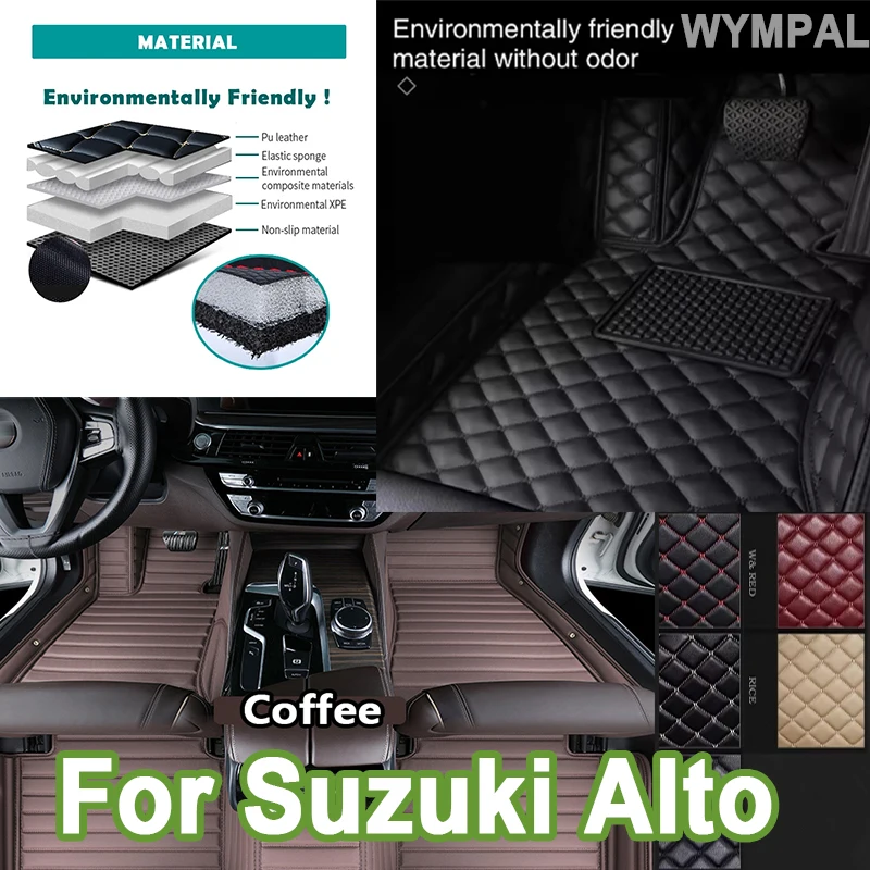 

Luxury Car Floor Mat For Suzuki Alto HA36S 2015~2021 Anti-dirt Pad Carpet Leather Mat Rugs Automotivo Para Carro Car pads full