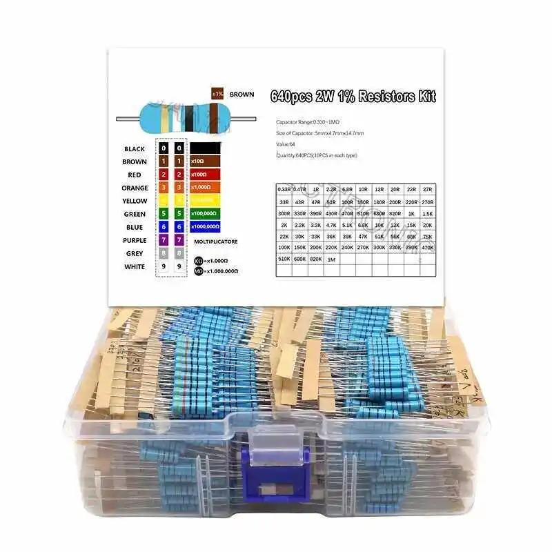 640PCS 2W Metal Fil…