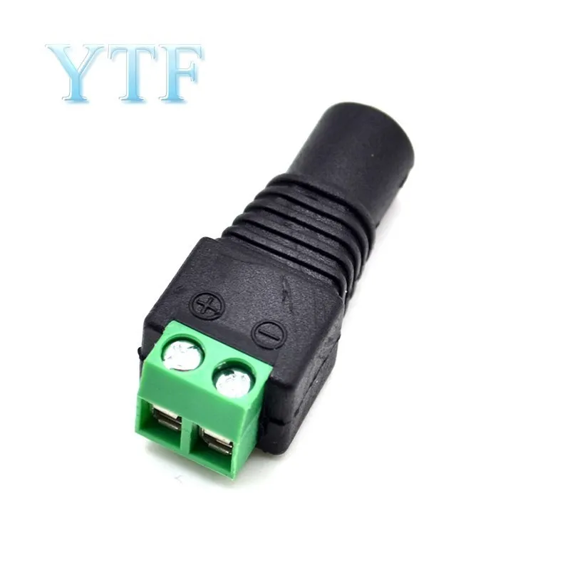2.1X5.5Mm DC Power Female Plug Jack Adapter Connector Plug untuk CCTV DVR LED Strip Light UNTUK Arduino