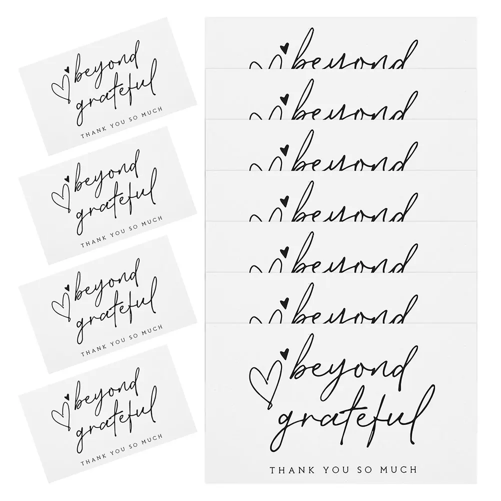 

200 Pcs Bulk Thank You Card Bridesmaid Tag Paper Cards for Bridesmaids on Wedding Day