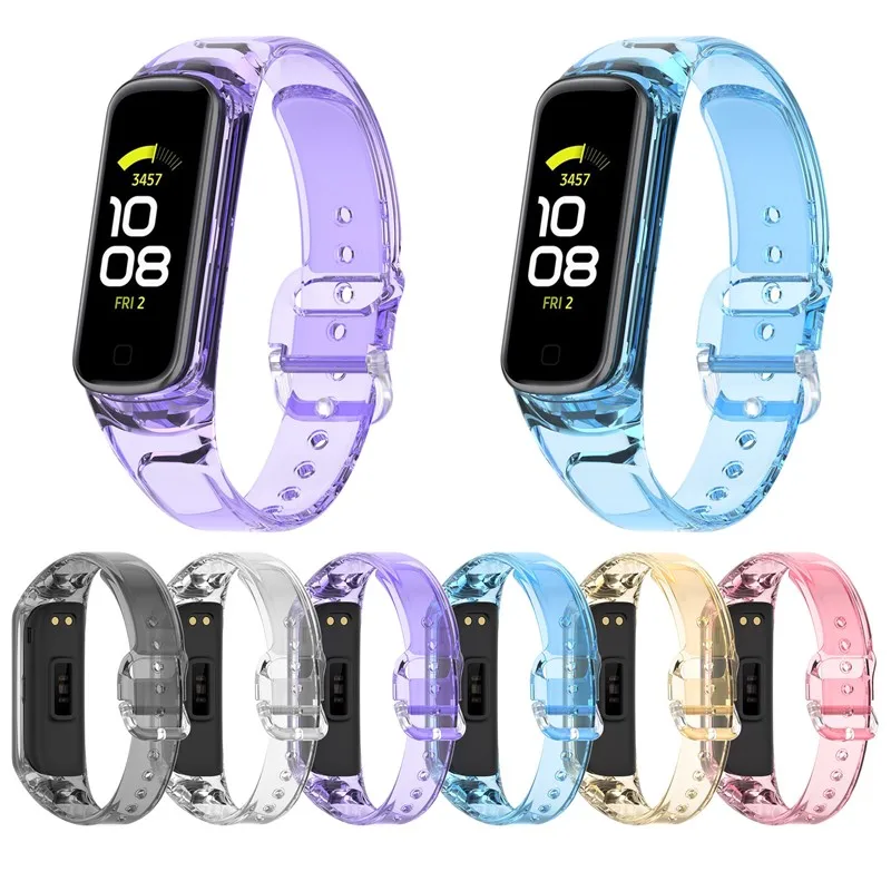 

Change Color TPU Sport Watch band For Samsung Galaxy Fit2 R220 Replacement Wristband