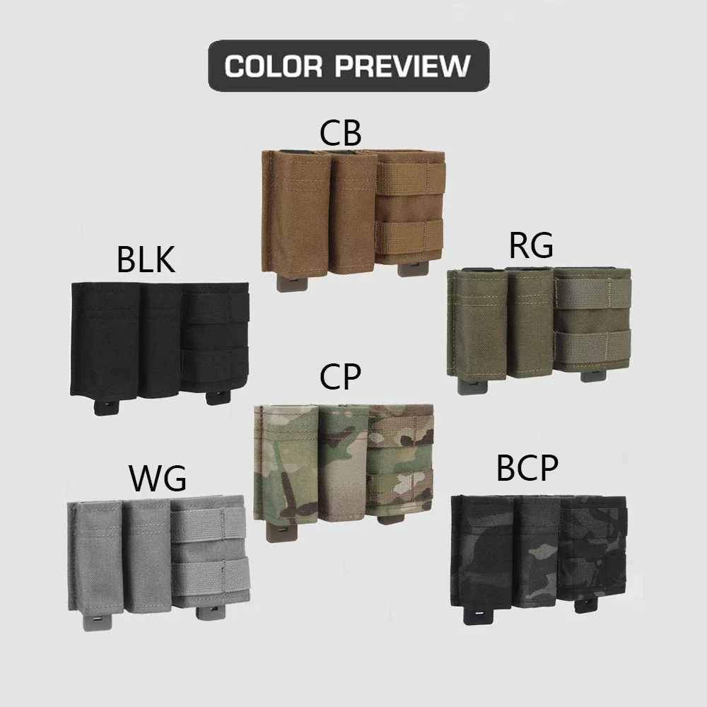 Bolsa para revistas de 9mm/5,56, bolsas tácticas para pistola Mag, bolsa militar doble Mag, soporte para Airsoft de caza con Clip de soporte de nailon rápido