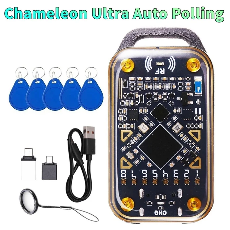 B27b camaleão ultra nfc leitor de chip inteligente id cartão ic decodificação + 5x cuid chaveiro rfid emulador de cartão inteligente 125k 13.56m duplicador