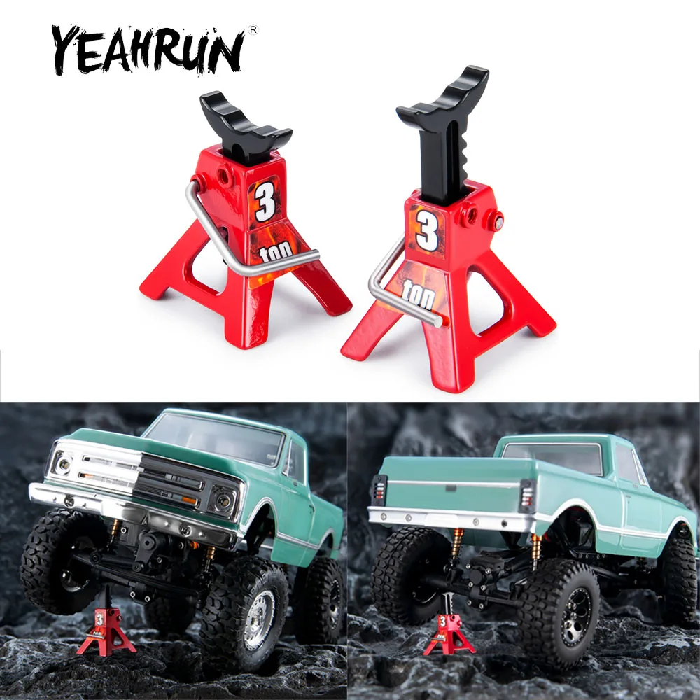 YEAHRUN Simulated Shovel Wheel Slip Stopper Tow Trailer Hook Jack Stand for TRX-4M 1/18 Axial SCX24 1/24 RC Car Decoration Tools