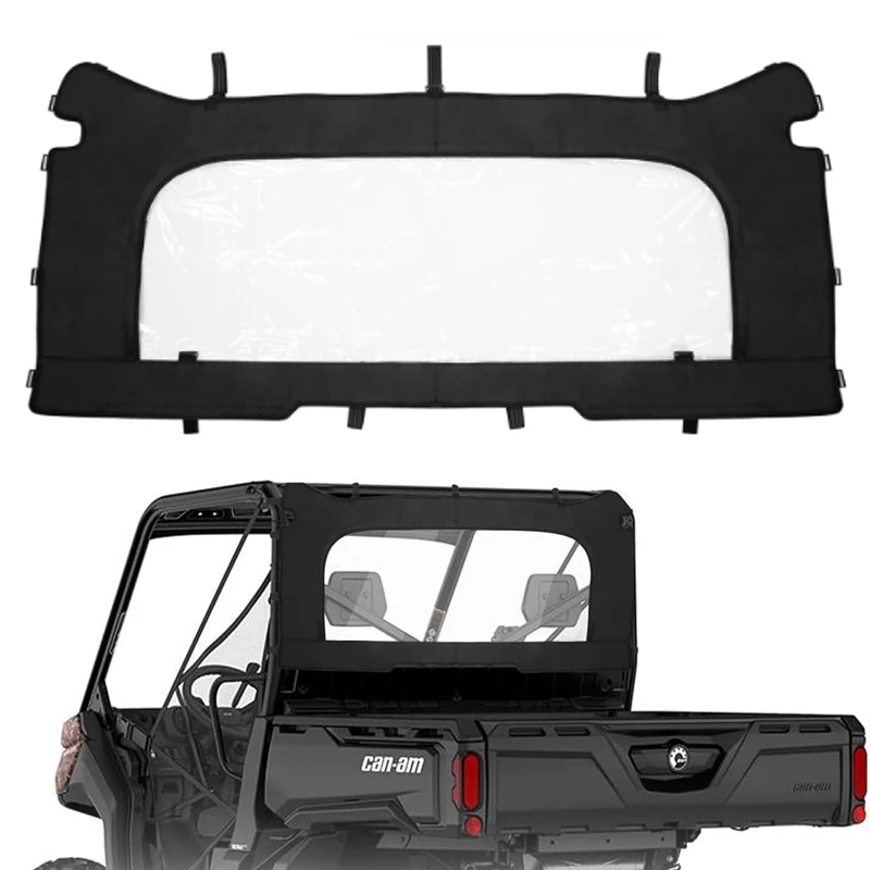 Tylna, pyłoszczelna, pełna osłona przeciwwiatrowa z zamkiem błyskawicznym, zwijana/goniona, do Can-Am Defender HD 5 7 8 9 10 HD5 HD7 HD8 HD8 HD9 HD10 Max