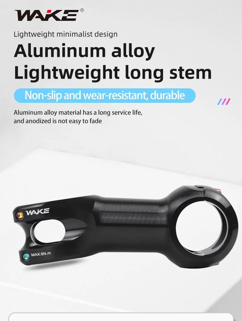 Wake Rennrad-Vorbau 10 Grad CNC Aluminiumlegierung 31,8mm für Rennrad-Zubehör Radsport – Detail 1