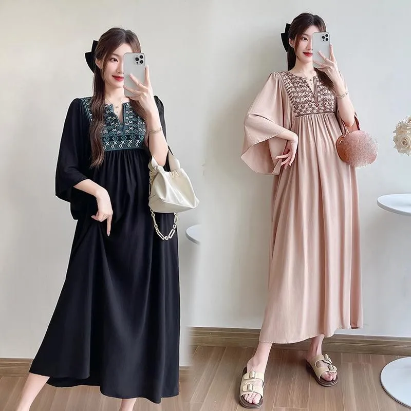 abito-estivo-traspirante-per-donne-in-gravidanza-2026-vestito-lungo-alla-moda-in-stile-cinese-abito-premaman-semplice-e-comodo-lj338