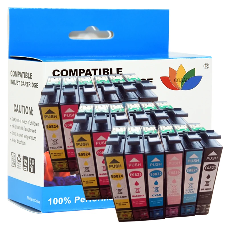 Compatible Ink Cartridge For EPSON R270 R390 TX650 T50 T59 TX720 TX700 TX800 TX800W RX610 RX590 RX615 Printer