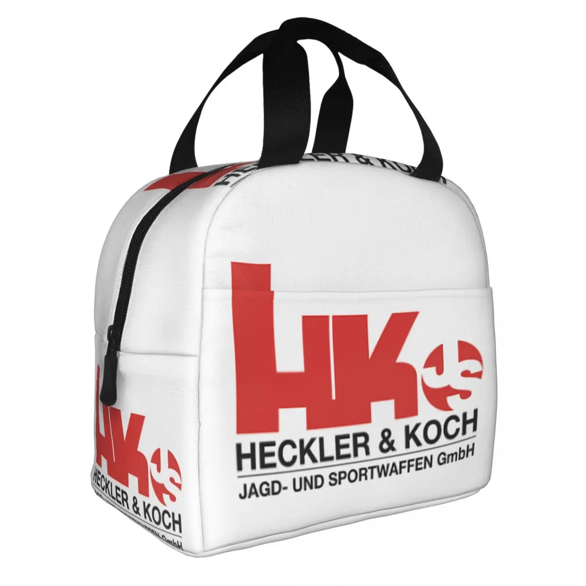 Custom HK Heckler Firearms Koch Gun Lunch Bag Women Cooler Warm Insulated Lunch Box for Kids School