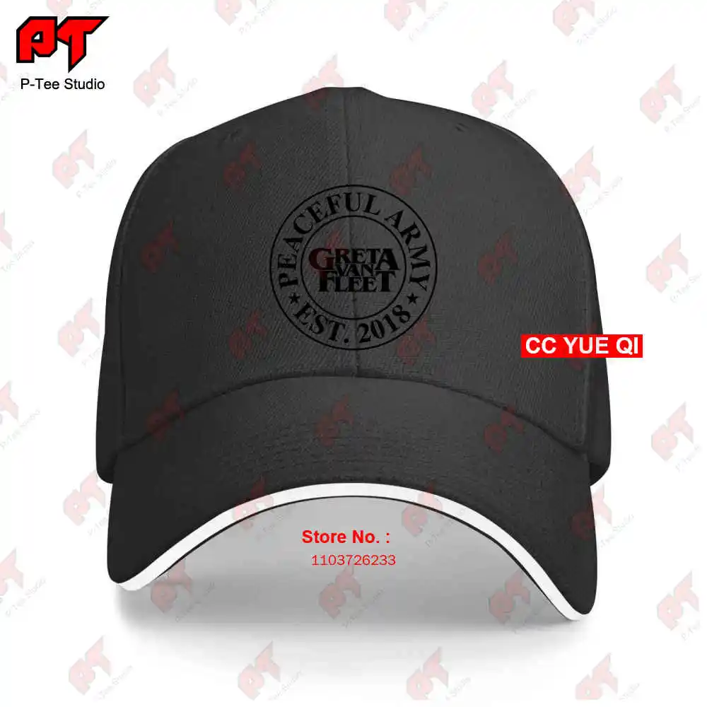 Greta Van Fleet Peacefull Army Logo Baseball Caps Truck Cap UR0U