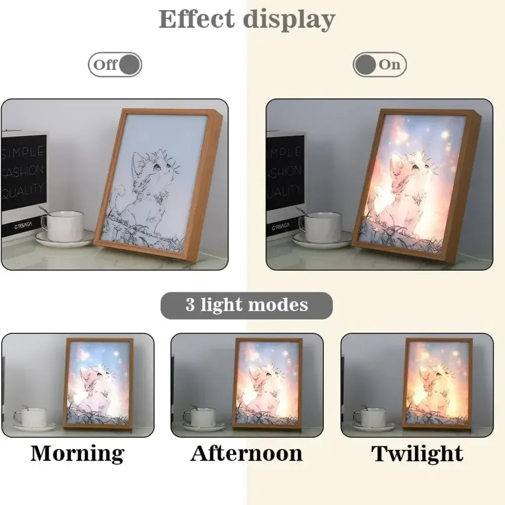 Beautiful City Mount Fuji, Japan Light Painting Photo Frame Led Night Light Wall Lamps Home Decorate Christmas Gifts Moon Lamp