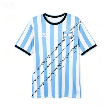 Unisex 3D Stripe Dot Diagonal Print Crew Neck Quick Dry Breathable Soccer Training Short Sleeve Top