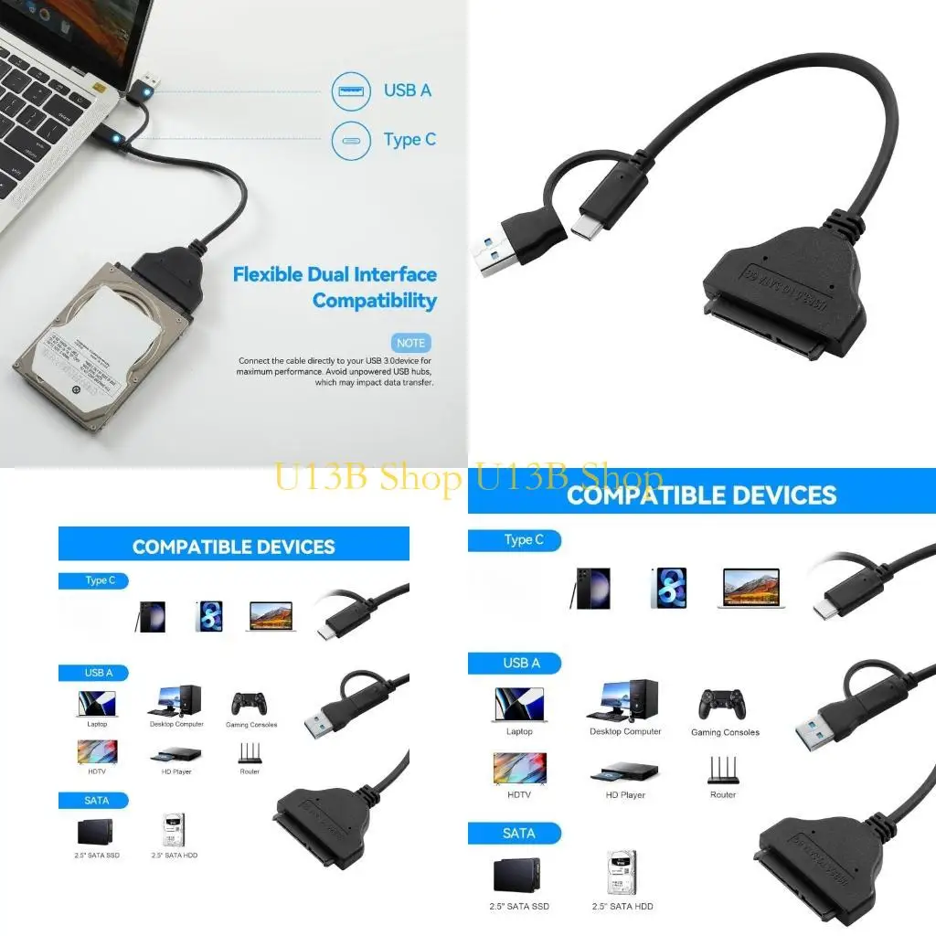U13B USB version To Satas Link For two_point_five Foot HDD Outlet And Play Rapid Data Transfer Cable With Global Agreement