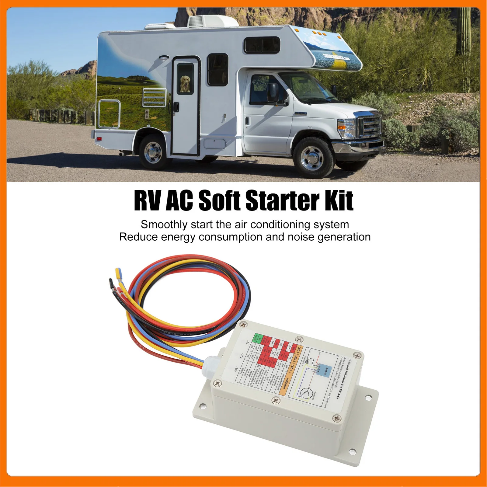 

Комплект плавного пуска RV AC ASY 364 X20 IP 364 Высокопроизводительный кондиционер RV с плавным пуском для двигателей 115–135 В, 50–60 Гц и выше