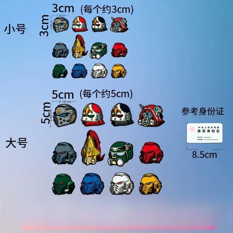 12Pcs Sci-Fi Warrior Helmet Stickers Waterproof Vinyl Decals For Motorcycle Scooter Car Decor Accessories
