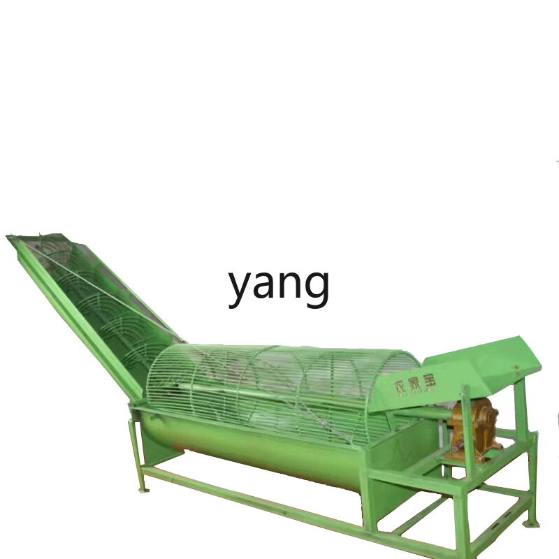 YJQ automatic cleaning feeding machine potato washing machine pueraria radish plantain taro spiral brush cleaning