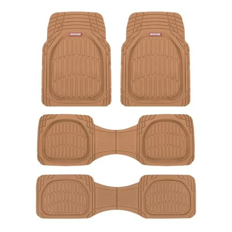 

Автомобильные коврики FlexTough Bge из резины для 3-рядных автомобилей: передний, задний и 2-й ряд, глубокие, всепогодные, сверхпрочные, с возможностью обрезки по размеру.