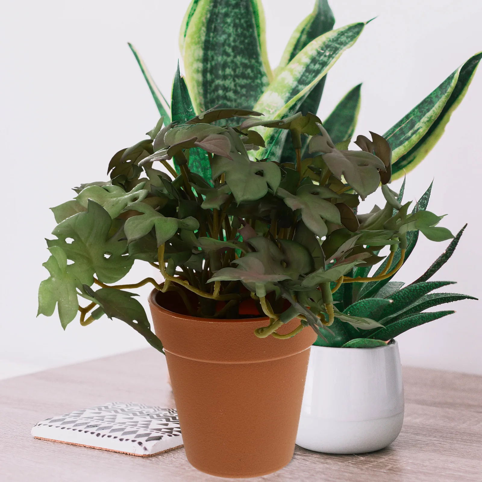 

Artificial Green Potted Plant Decorative Bonsai Desktop Ornament Fake Decoration Plants