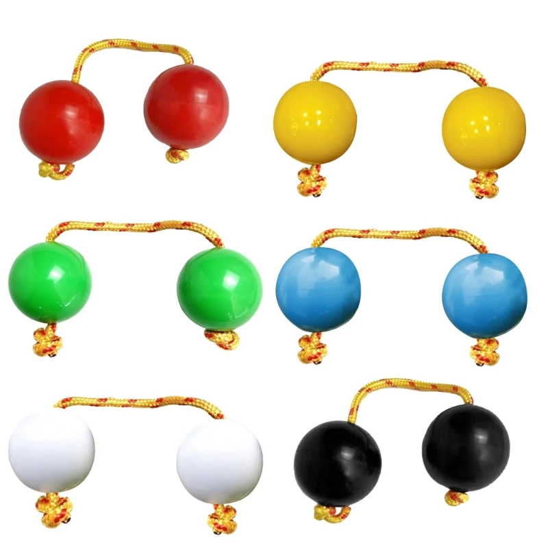 Aslatuas Rhythmic Balls Sets Music Egg Shaker Rattle Double Gourd Drum Balls Set