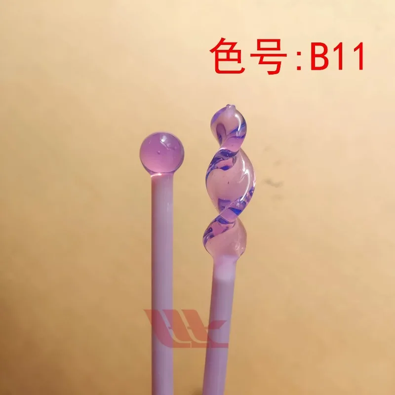 B11 crystal purple, burned glass color material, lamp glass rod, colored glazed hard material