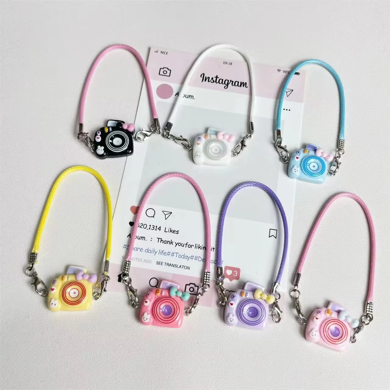 Mini Camera toy Suitable For 15-17cm Labubu Plush Dolls BJD with Hanging Neck Accessory for Dollhouses gift