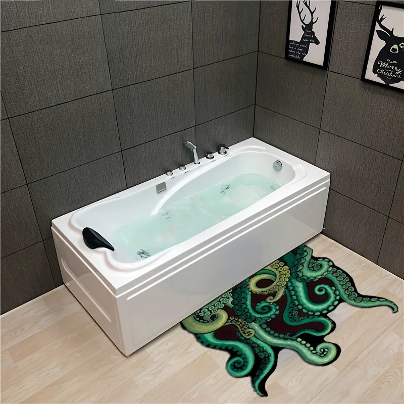 Welcome Mat Front Door Tentacle Microfiber Octopus Claw Mat Absorbent Bathroom Anti-slip Mat Entrance Bathroom Non-slip Mat