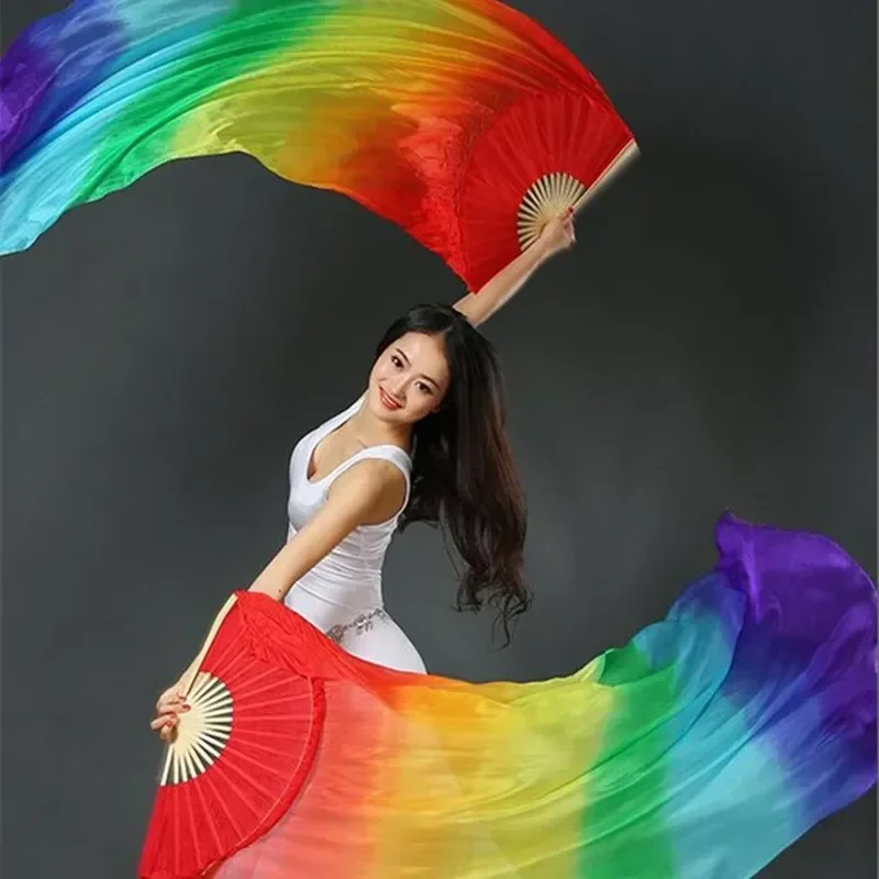 أوشحة خيزران طويلة مصنوعة يدويًا ، وحرير راقص ، وفن عبادة التدرج باللونين الأبيض والأسود ، والرقص الشرقي ، أو ، أو أو أو أو أو أو أو أو