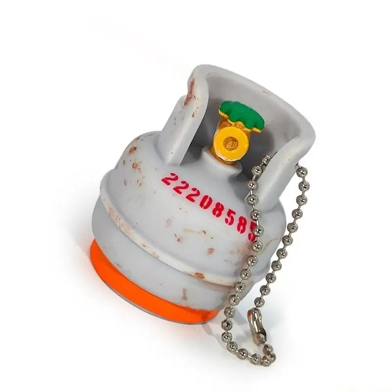 31BF Practical Gas Canister Keyring Featuring Metal Materials Hanging Pendant Perfect for Collectors and Youthful Adults