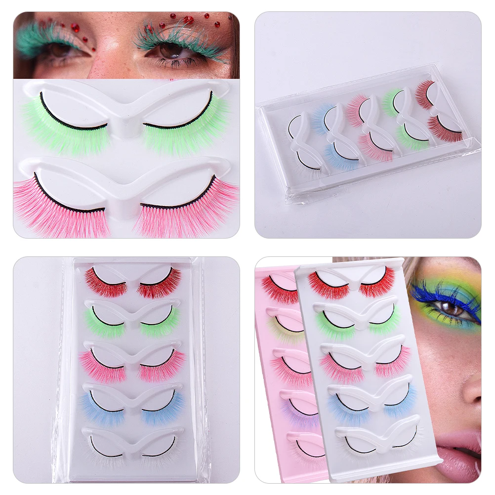 2-Boxen-Wimpern, farbig, individuelle kurze Make-up-Zubehör, gefälschte natürliche Make-up-Zubehör-Packung, Verlängerungen, dünne Wimpern
