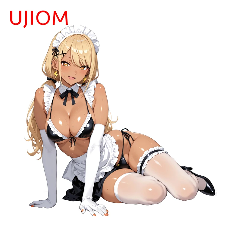 UJIOM Charming Hot VTuber Maid Bikini Girl Wall Stickers Attractive Computer Desk Furniture Decal Creative Home Decoration