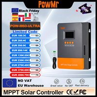 PowMr had 60A MPPT Solar Charge Controller 12V 24V 36V 48V Plus DSP Regulator Work For Lifepo4 Battery V Solar Panel