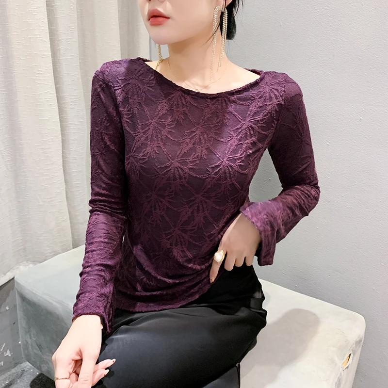 スリムフィットロングスリーブTシャツ レディース 秋冬新作 スタイリッシュなプリーツウエストシェイプ ベースシャツ トレンドカジュアルトップス