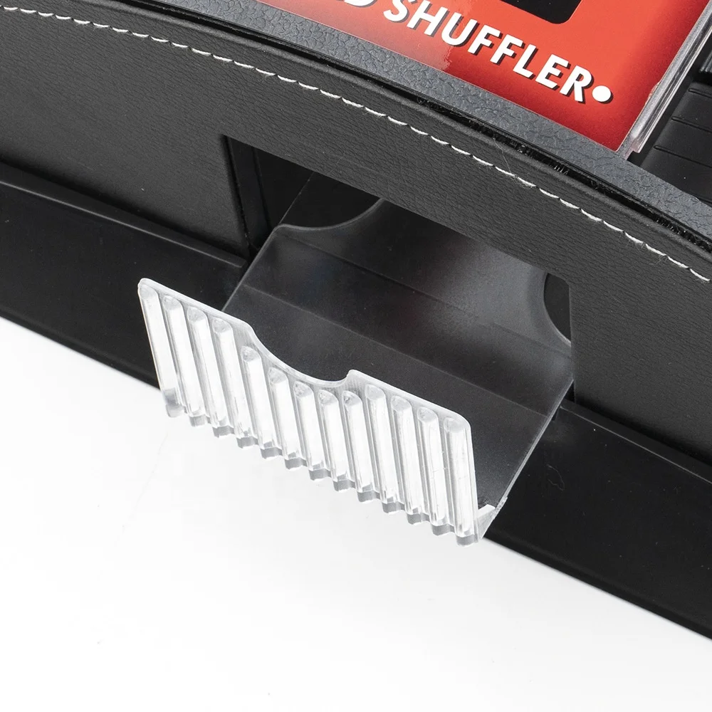 Electric Black PU Leather Card Shuffler 2 Decks for Mixing Cards Automatic Shuffling Machine  Playing Card  for Casino Games