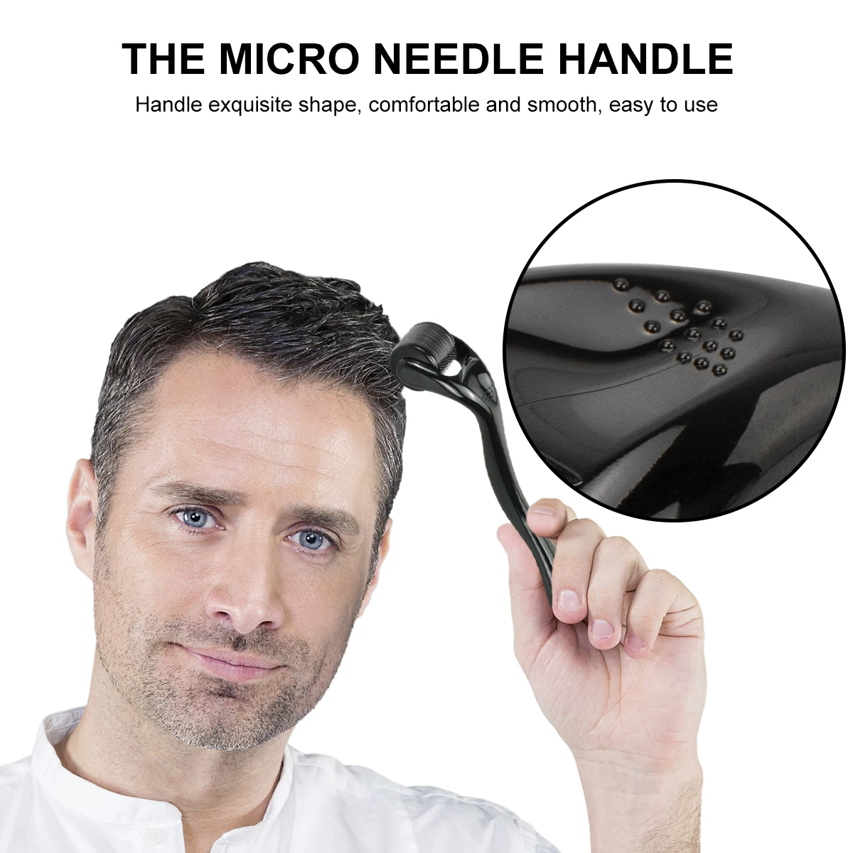 Mikron adel 540 Gesicht Derma Roller für Haarwuchs profession elle Derma roller für Bart wachstum Hautpflege-Tool – Detail 4