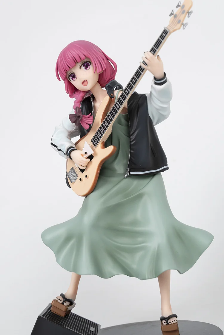 In Stock Kikuri Hiroi Anime Figure BOCCHI THE ROCK! Bassist Kikuri Hiroi Figure 3 Faces PVC Statue Collection Model OrnamentGift