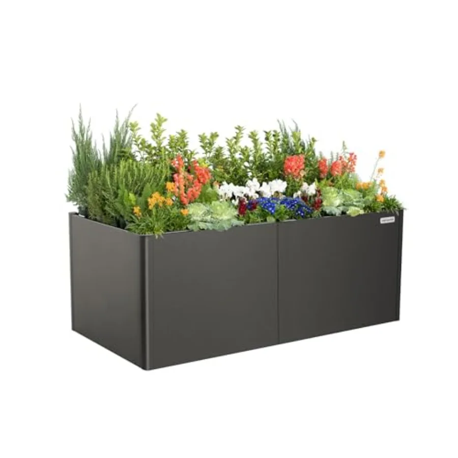

Набор для приподнятой грядки 32 Extra Tall, 42 x 83, современный металлический контейнер для овощей, цветов, фруктов, цвет угольный