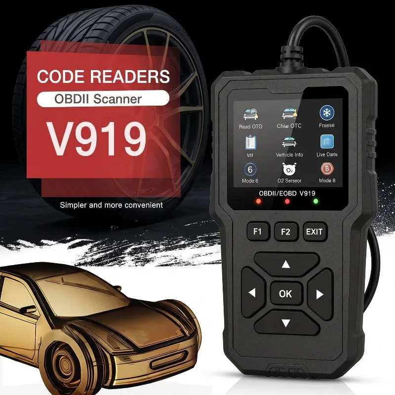 Car fault diagnosis device black OBD2 car code reader multi-function fault removal scanner