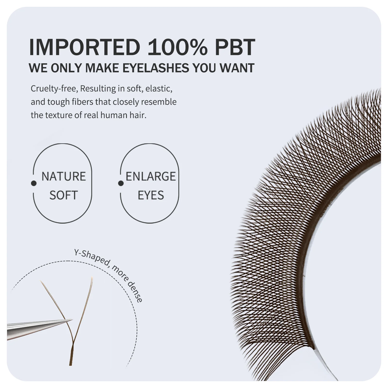 Medylashes YY Shape Brown Eyelash Extension LU(M) Curl Cilios Makeup YY Premade Volume Fans Soft Faux Silk Eyelashes