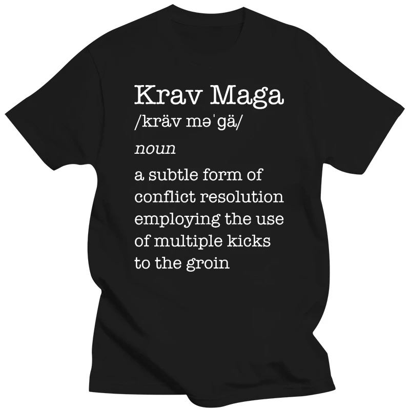 Krav Maga Self-Defense Definition T-shirt Short Sleeves New Fashion T-Shirt Men Clothing 2018 New Men T Shirt Top Tee