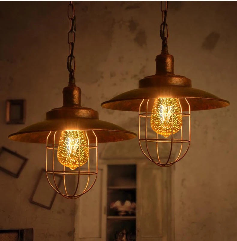 3D LED Light Bulb E27 4W Vintage Star Design 85V-265V Christmas Party Night Decor Ambient Lamp Ampoule for Lighting