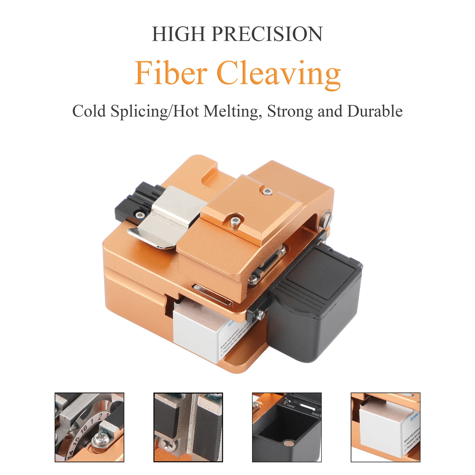 High Precision Hot Melt Kit 16 Cutting Points with Waste Collector for 0.25/0.9/3.0mm FTTH Fiber Optic Cleaver Knife